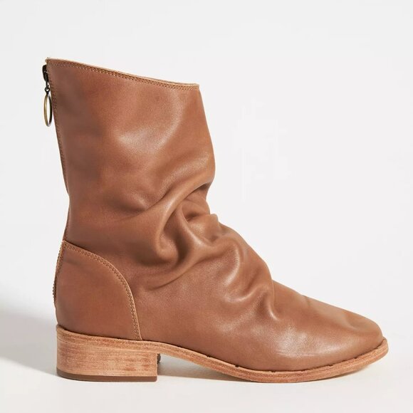 NEW  BEEK Leather Ostrich Boots With Back Zip saddle for women 1357mn - Picture 3 of 7